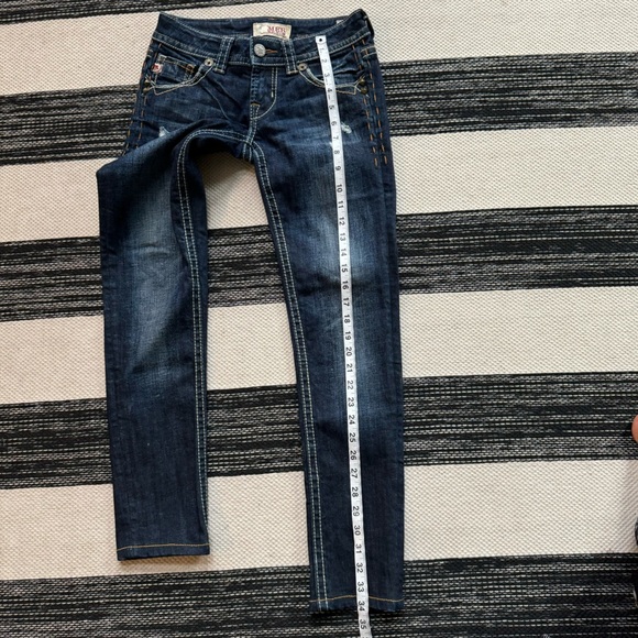 MER Denim Womens Dark Wash Spokane Cigarette Skinny Stretchy Jeans Size 24x34 - Picture 9 of 10